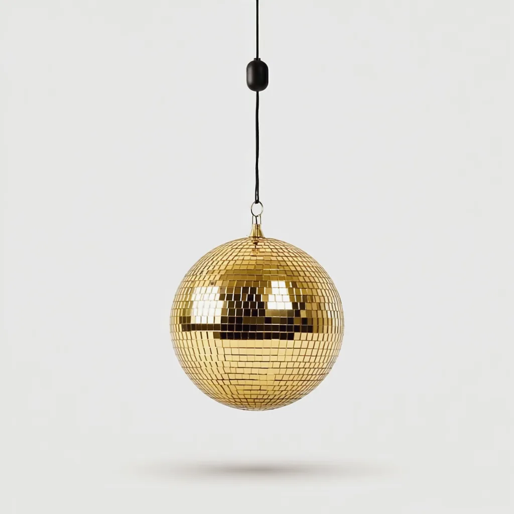 Disco ball 40 cm gold